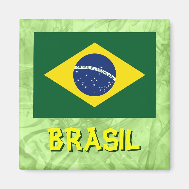 Brazil flag magnet (Front)