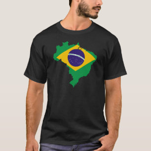 brazil flag map T-Shirt