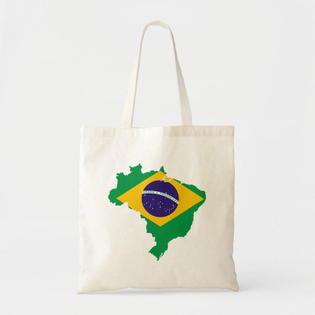 brazil flag map tote bag (Front)