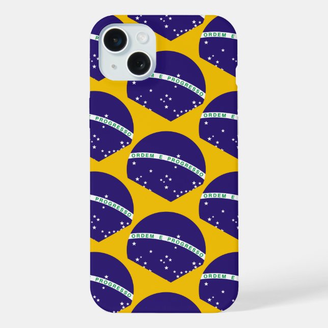 Brazil flag pattern iPhone case (Back)