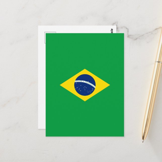 Brazil flag postcard (Front/Back In Situ)