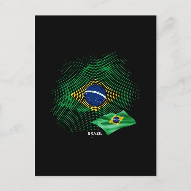 Brazil flag postcard (Front)