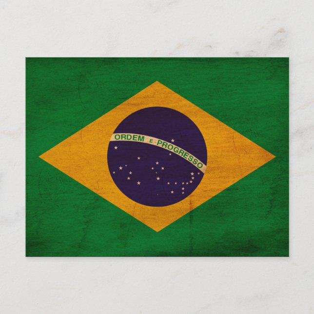 Brazil Flag Postcard (Front)