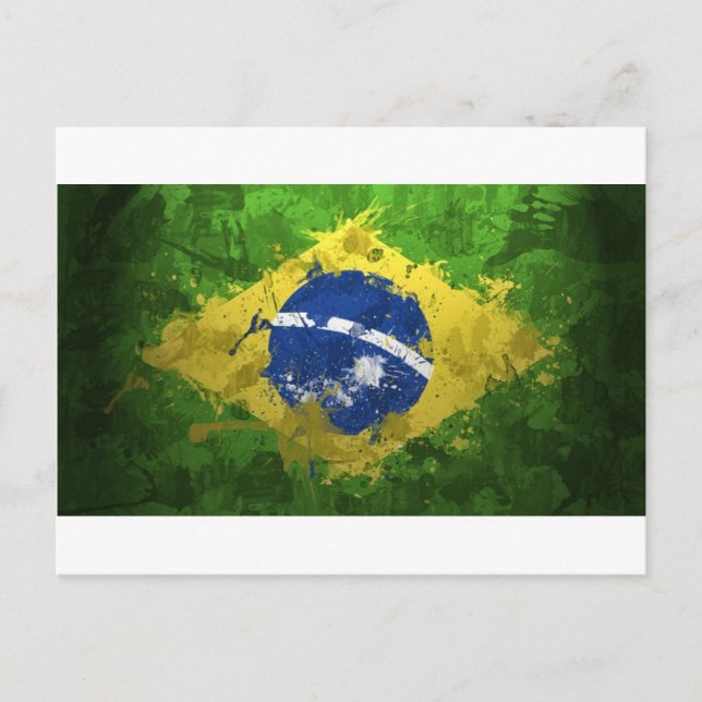 Brazil-Flag- Postcard (Front)