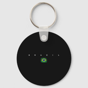 Brazil Flag Pride Vintageretro Soccer Brazilian Fo Keychain