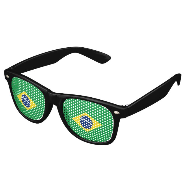 Brazil flag retro sunglasses (Angled)