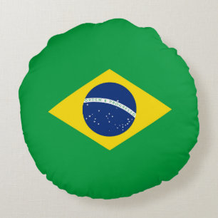 Brazil flag round pillow