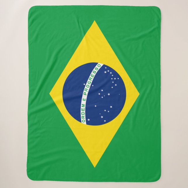Brazil flag Sherpa Blanket (Front)