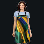 Brazil flag silk texture apron<br><div class="desc">Brazil flag silk texture</div>