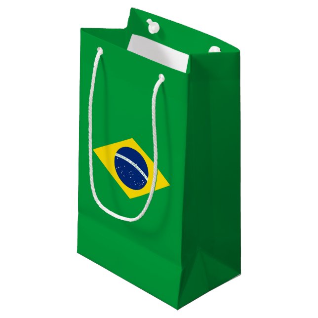 Brazil flag small gift bag (Front Angled)