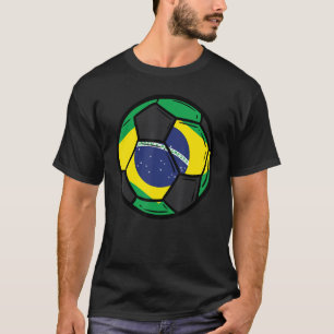 Brazil Flag Soccer Ball Brazilian Men Women Kids B T-Shirt