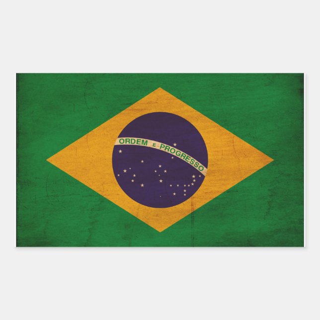 Brazil Flag Sticker (Front)