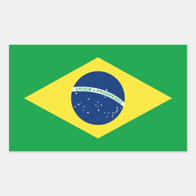 brazil flag sticker (Front)
