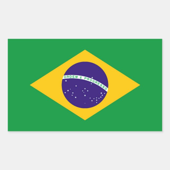 Brazil Flag Sticker (Front)