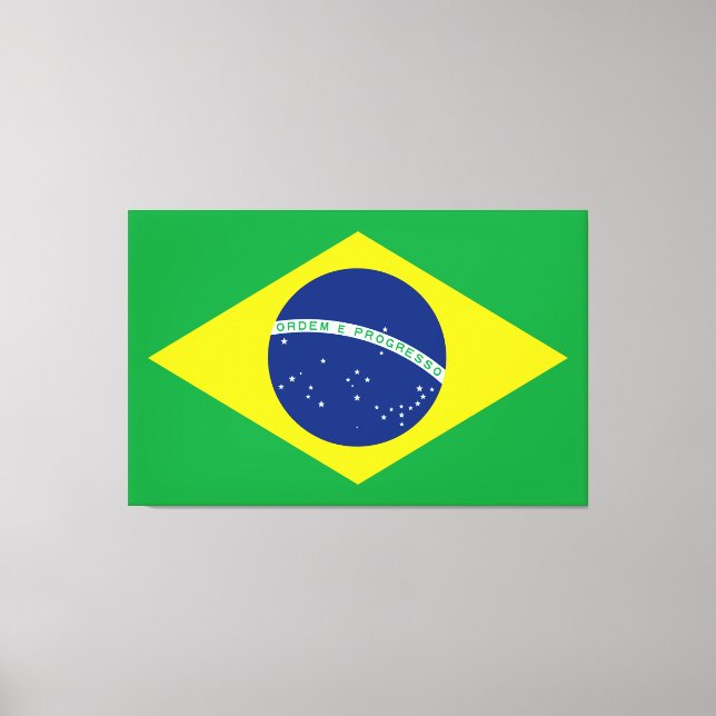 Brazil flag Stretched Canvas Print (Front)
