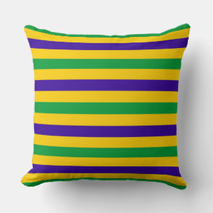 Brazil flag stripes country symbol pattern green y throw pillow