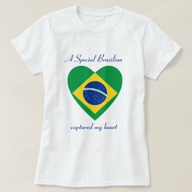 Brazil Flag Sweetheart T-Shirt (Design Front)