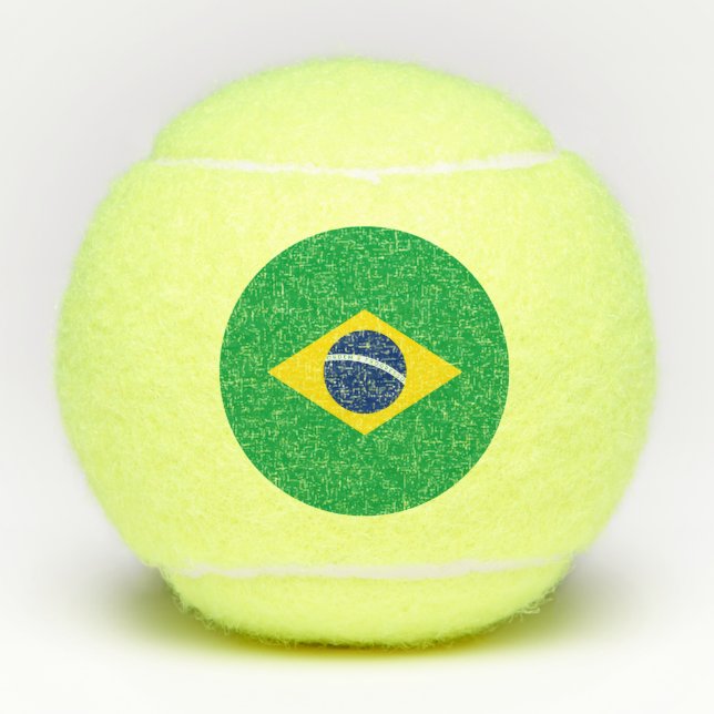 Brazil flag tennis balls (Front)