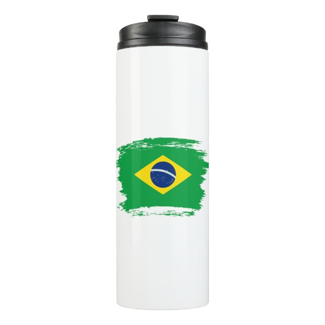 Brazil flag thermal tumbler (Front)