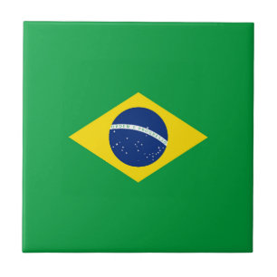 Brazil flag tile