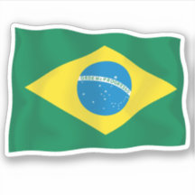 Brazil Flag Vinyl Sticker