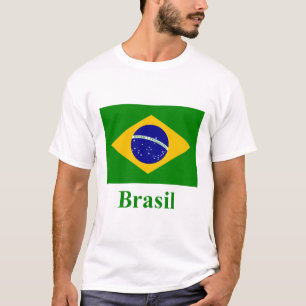 Brazil Flag with Name in Portuguese T-Shirt