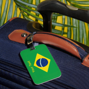 Brazil Flag World Cup 2026 Football Brasil Soccer Luggage Tag