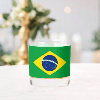 Brazil Flag World Cup 2026 Football Brasil Soccer Whiskey Glass