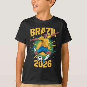 Brazil Football 2026 - Funny Soccer Fan Design T-Shirt