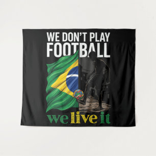 Brazil Football Fan Tapestry - Match Day Banner