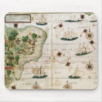 Brazil from the 'Miller Atlas' by Pedro Reinel