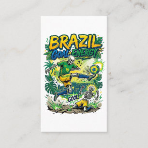 Brazil Goal Energy Skeleton Striker Nations Creati Business Card