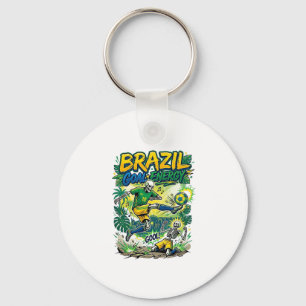 Brazil Goal Energy Skeleton Striker Nations Creati Keychain