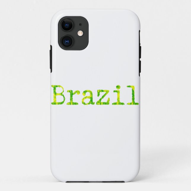 Brazil Green and Yellow Font Case-Mate iPhone Case (Back)