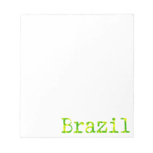 Brazil Green and Yellow Font Custom Notepad