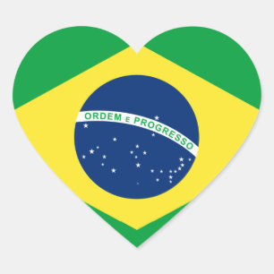 brazil heart flag sticker