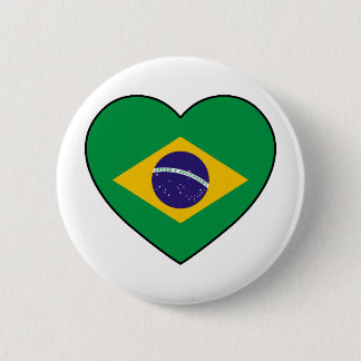 Brazil Heart Soccer 2 Inch Round Button