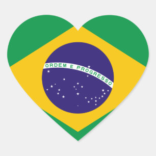brazil heart sticker