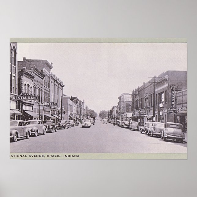 Brazil, Indiana National Avenue Poster (Front)