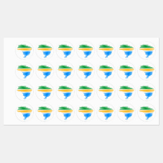 Brazil map border with brazilian flag colours