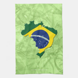 Brazil map kitchen towel