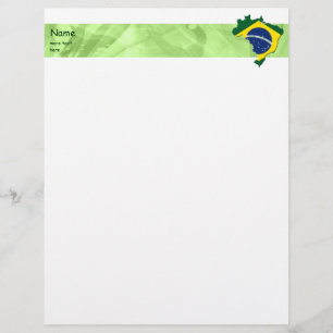 Brazil map letterhead