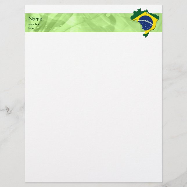 Brazil map letterhead (Front)