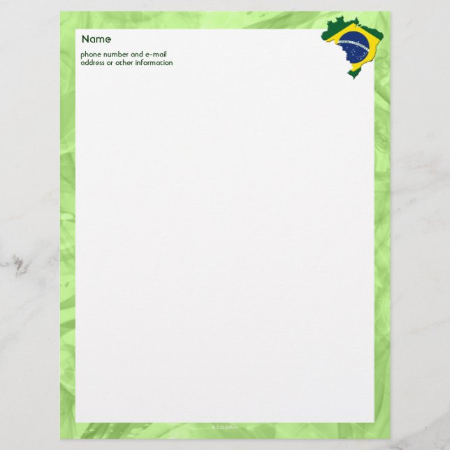 Brazil map letterhead (Front)