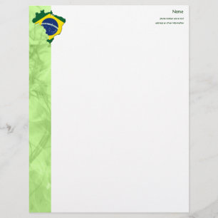 Brazil map letterhead