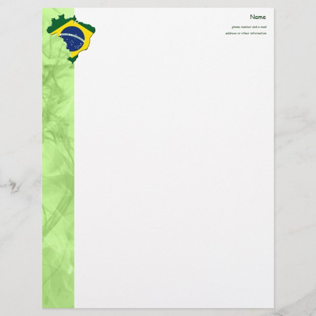 Brazil map letterhead (Front)
