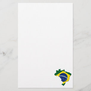 Brazil map stationery