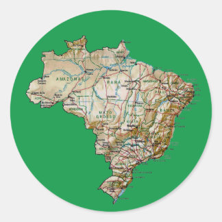 Brazil Map Sticker