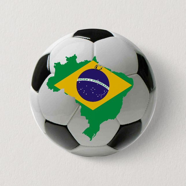 Brazil national team 2 inch round button (Front)
