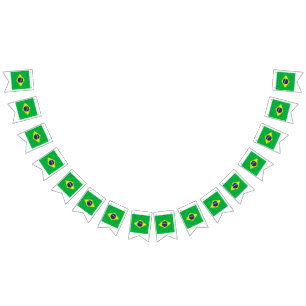 Brazil Oil Painting Drawing Bunting Flags